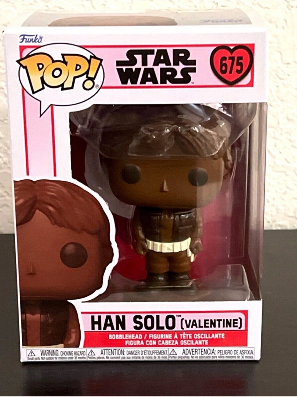 Funko Pop! Star Wars Han Solo (Valentine) - Brown & Pink Box